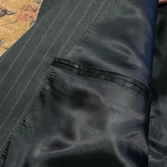 BROOKS 346 Charcoal Stripe Suit Jacket and Pants!